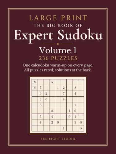 Front cover of The Big Book of Expert Sudoku, Volume 1 from FrejLight Studio
