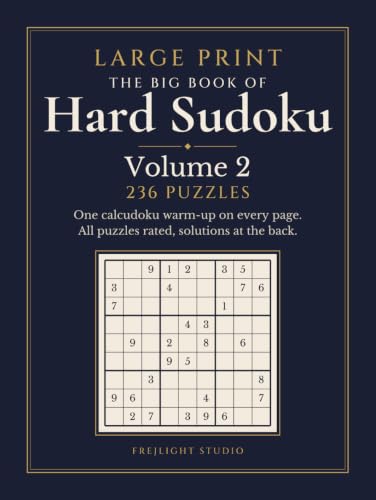 Front cover of The Big Book of Hard Sudoku, Volume 2 from FrejLight Studio